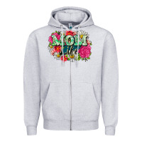 Heather Grey Mom life Zipper Hoodie - CowGirlArtShop