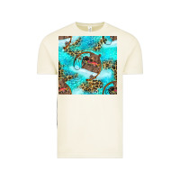 Vintage Arctic Mama Bear Hunting Fish With Leopard Seamless Pattern Vintage Tee - BundleAndBundleShop