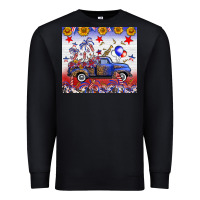 Black Fourth Of July Truck American Flag Premium Sweatshirt - FaDigitalArtStudio