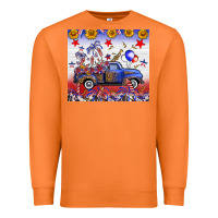 Carrot Fourth Of July Truck American Flag Premium Sweatshirt - FaDigitalArtStudio