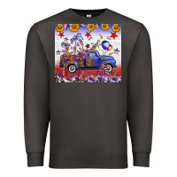 Smoke Fourth Of July Truck American Flag Premium Sweatshirt - FaDigitalArtStudio