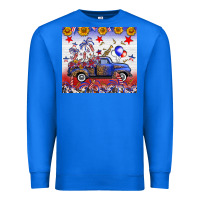True Royal Fourth Of July Truck American Flag Premium Sweatshirt - FaDigitalArtStudio