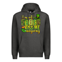 Charcoal Heather St. Patrick's I am not irish kiss me anyway Premium Hoodie - OliviaCreatesArt