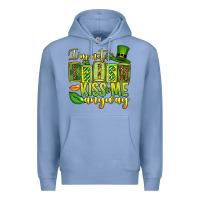 Colony Blue St. Patrick's I am not irish kiss me anyway Premium Hoodie - OliviaCreatesArt