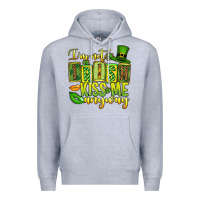 Heather Grey St. Patrick's I am not irish kiss me anyway Premium Hoodie - OliviaCreatesArt