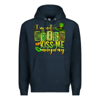 Navy St. Patrick's I am not irish kiss me anyway Premium Hoodie - OliviaCreatesArt