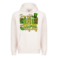 Pale Pink St. Patrick's I am not irish kiss me anyway Premium Hoodie - OliviaCreatesArt