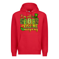 Red St. Patrick's I am not irish kiss me anyway Premium Hoodie - OliviaCreatesArt
