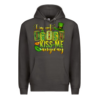 Smoke St. Patrick's I am not irish kiss me anyway Premium Hoodie - OliviaCreatesArt