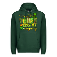 Sports Green St. Patrick's I am not irish kiss me anyway Premium Hoodie - OliviaCreatesArt