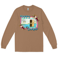 Toasted Coconut Happy Camper With Flowers Long Sleeve Tee - Bettercallsaul