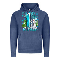 Vintage Denim My 1 St Winter With Cute Snowman Vintage Hoodie - BundleAndBundleShop