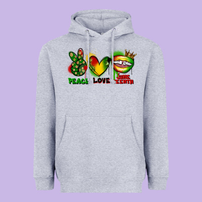 Peace Love Juneteenth Heavyweight Hoodie Designed By Fadigitalartstudio