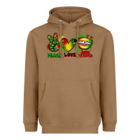 Toasted Coconut Peace love Juneteenth Heavyweight Hoodie - FaDigitalArtStudio