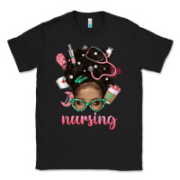 Black Afro Messy Bun Nursing Bbs Classic Tee - BundleAndBundleShop