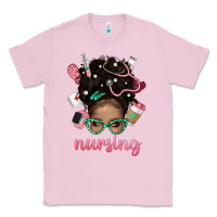 Bubblegum Pink Afro Messy Bun Nursing Bbs Classic Tee - BundleAndBundleShop