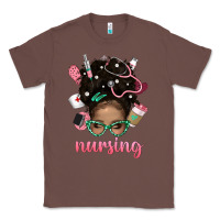 Chestnut Afro Messy Bun Nursing Bbs Classic Tee - BundleAndBundleShop