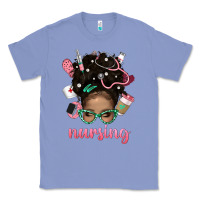 Colony Blue Afro Messy Bun Nursing Bbs Classic Tee - BundleAndBundleShop