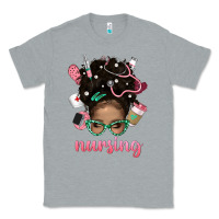 Heather Grey Afro Messy Bun Nursing Bbs Classic Tee - BundleAndBundleShop