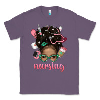 Lavender Afro Messy Bun Nursing Bbs Classic Tee - BundleAndBundleShop