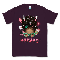 Plum Afro Messy Bun Nursing Bbs Classic Tee - BundleAndBundleShop