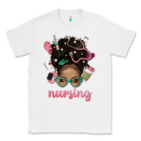 White Afro Messy Bun Nursing Bbs Classic Tee - BundleAndBundleShop