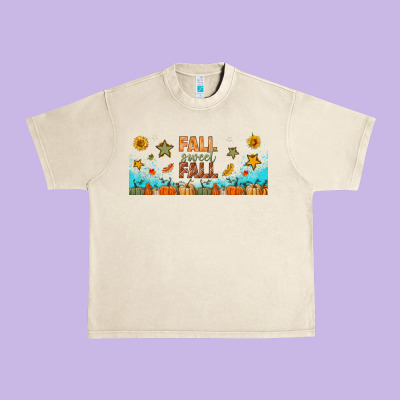 Fall Sweet Fall Libbey Glass Urban Heavy Tee Designed By Bundleandbundleshop
