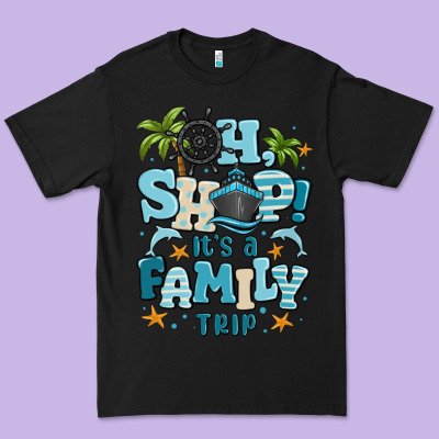 Oh Ship Its A Family Trip Premium Tee Designed By Maliassmallbusiness