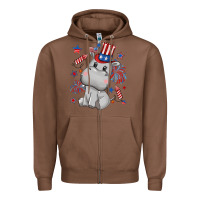 Chestnut fourth of july hippopotamus Zipper Hoodie - CowGirlArtShop