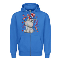 True Royal fourth of july hippopotamus Zipper Hoodie - CowGirlArtShop