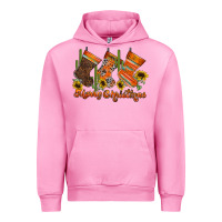 Fuchsia Pink western Christmas Urban Hoodie - CowhideDigitalArt