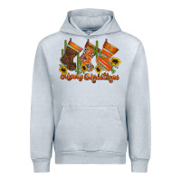 Heather Grey western Christmas Urban Hoodie - CowhideDigitalArt