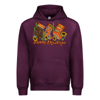 Mauve Wine western Christmas Urban Hoodie - CowhideDigitalArt