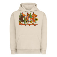 Pigment French Oak western Christmas Urban Hoodie - CowhideDigitalArt