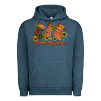 Pigment Midnight Navy western Christmas Urban Hoodie - CowhideDigitalArt