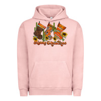 Pigment Salmon western Christmas Urban Hoodie - CowhideDigitalArt