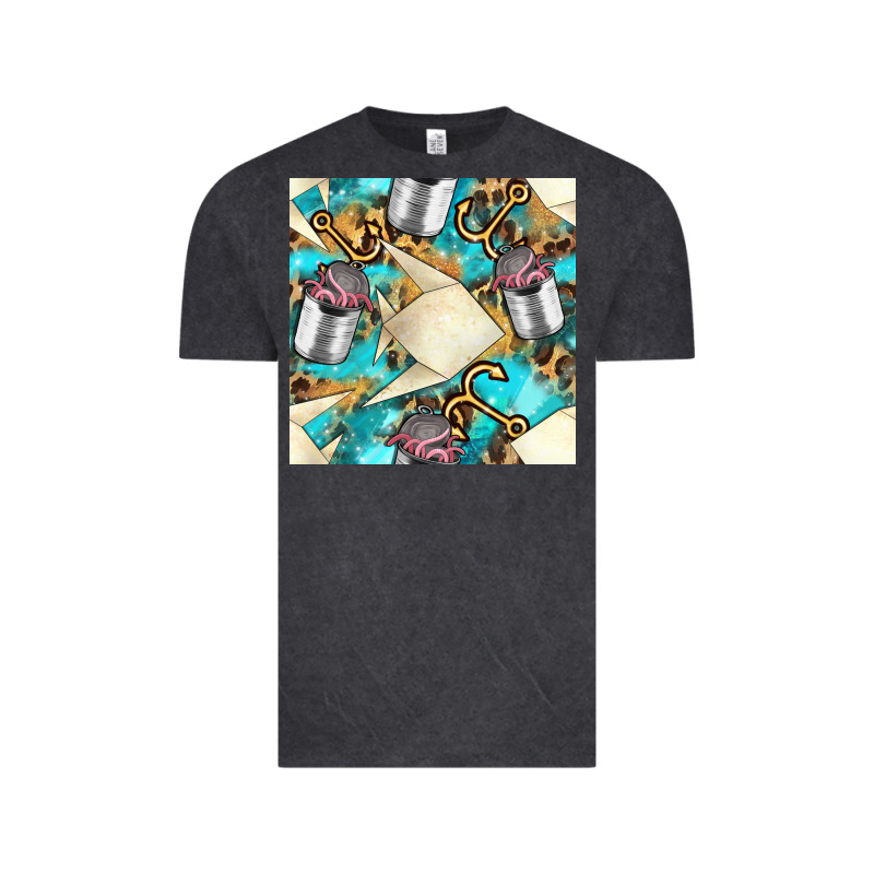 Paper Fish And Canned With Anchor Seamless Pattern Pbs Vintage Tee by BundleAndBundleShop | Teevron