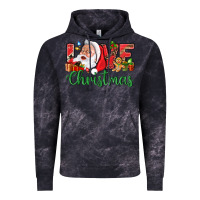 Cloud Black Love Christmas With Santa Vintage Hoodie - BundleAndBundleShop