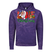 Cloud Purple Love Christmas With Santa Vintage Hoodie - BundleAndBundleShop