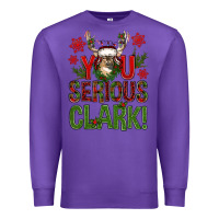Purple you serious clark with deer bbs Premium Sweatshirt - BundleAndBundleShop