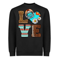 Black American Football love and helmet Heavyweight Sweatshirt - NancyCooperArtShop