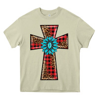 Mossy christmas cross Heavy Core Tee - BarkalooDesign