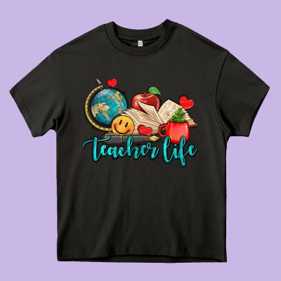 Teacher Life Heavy Core Tee Designed By Adodesignshop