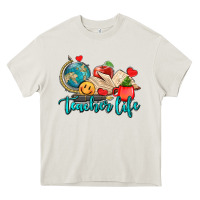Cream teacher life Heavy Core Tee - AdoDesignShop