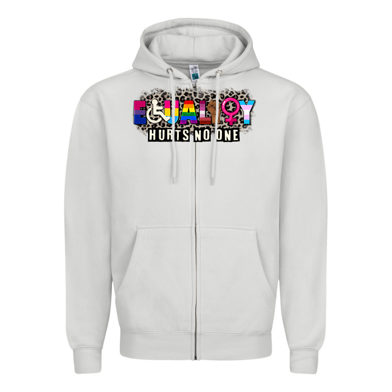 Pride Equality Hurts No One Zipper Hoodie by CowGirlArtShop | Teevron
