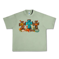 Oil Green fall tree cross Urban Heavy Tee - BundleAndBundleShop
