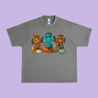 Fall Tree Cross Urban Heavy Tee Designed By Bundleandbundleshop