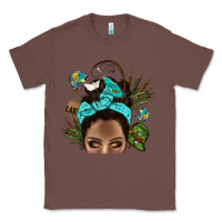 Chestnut Lake Camping Afro Messy Bun Bbs Classic Tee - BundleAndBundleShop