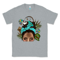 Lake Camping Afro Messy Bun Bbs Classic Tee | Teevron