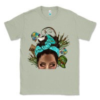 Matcha Lake Camping Afro Messy Bun Bbs Classic Tee - BundleAndBundleShop